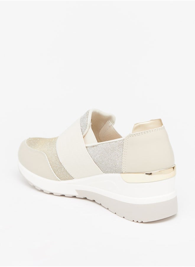 Flora Bella By Shoexpress Womens Textured SlipOn Low Ankle Sneakers  - Image 2