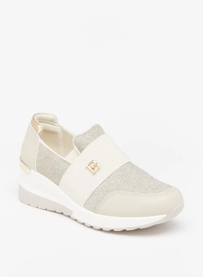 Flora Bella By Shoexpress Womens Textured SlipOn Low Ankle Sneakers