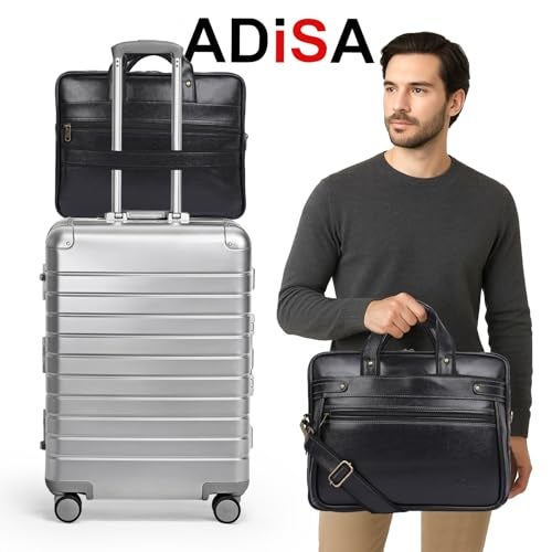ADISA Laptop Messenger Office Bag Briefcase for Work for Men (LB6051-BLA) - Image 2