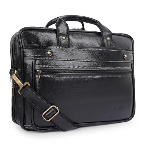 ADISA Laptop Messenger Office Bag Briefcase for Work for Men (LB6051-BLA) - Image 5