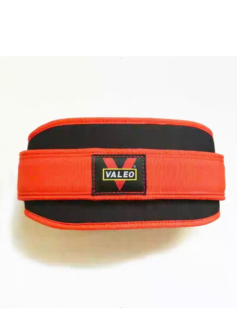 VALEO Nylon EVA Weight Lifting Belt Size S-115x14 CM, Red  - Image 1