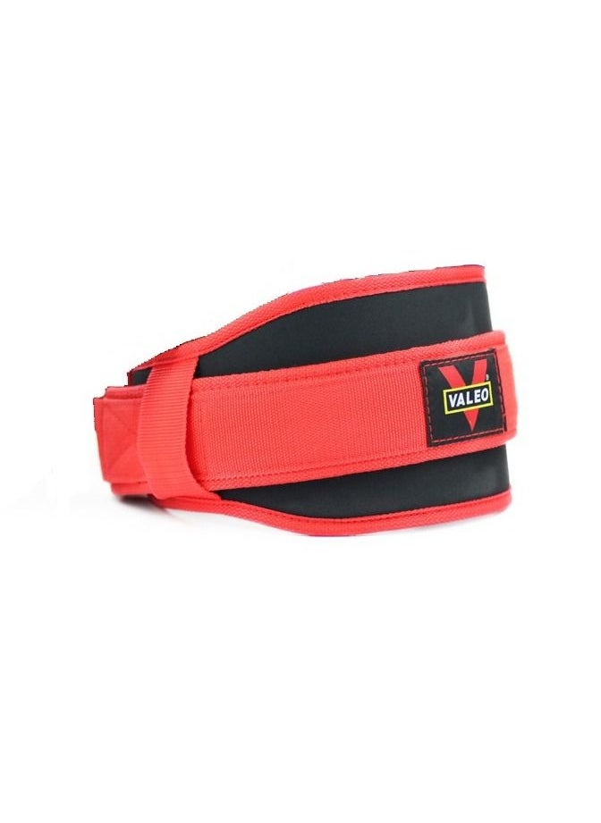 VALEO Nylon EVA Weight Lifting Belt Size S-115x14 CM, Red  - Image 2