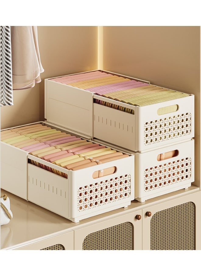 CityRiya-Long 3 Pack Clothes Storage Bins, Closet Storage Basket, Expandable Storage Boxes, Closet Organizer and Storage for Wardrobe, Clothes Storage Drawer Organizer, Storage Containers for Home, Office  - Image 2
