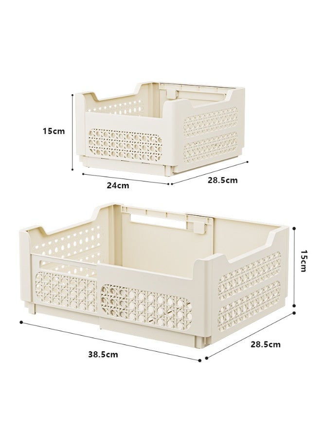 CityRiya-Long 3 Pack Clothes Storage Bins, Closet Storage Basket, Expandable Storage Boxes, Closet Organizer and Storage for Wardrobe, Clothes Storage Drawer Organizer, Storage Containers for Home, Office  - Image 3
