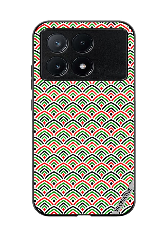 VR CREATIVE Protective Case Cover For Xiaomi Poco X6 Pro United Arab Emirates Flag Colors Design Multicolour - Image 1