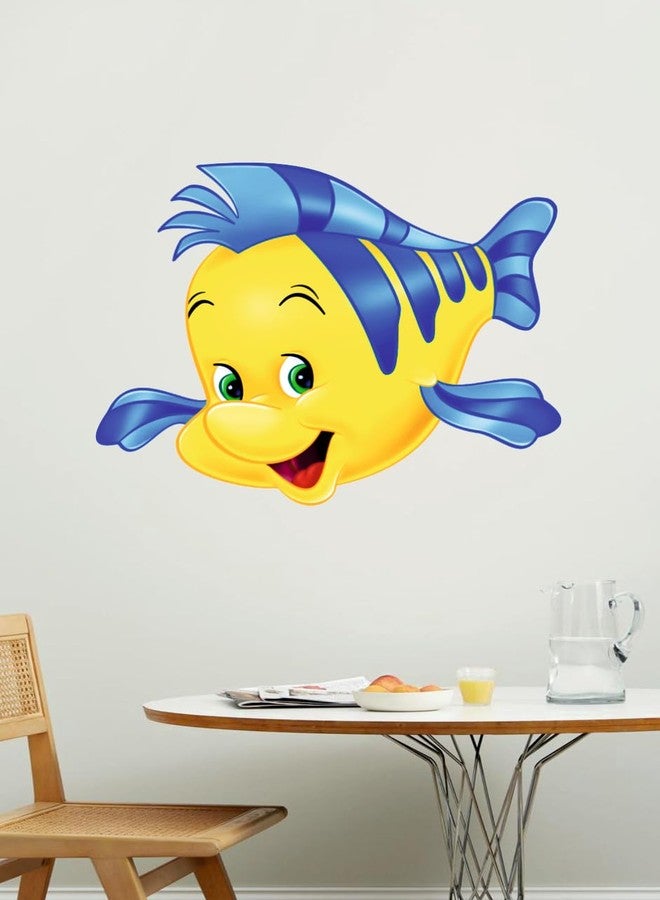 Akki Wold Cartoon Funny Smily Yellow Fish Wall Sticker for Living Room/Bedroom/Office (Size - 24 Cm X 29 Cm) - Image 1