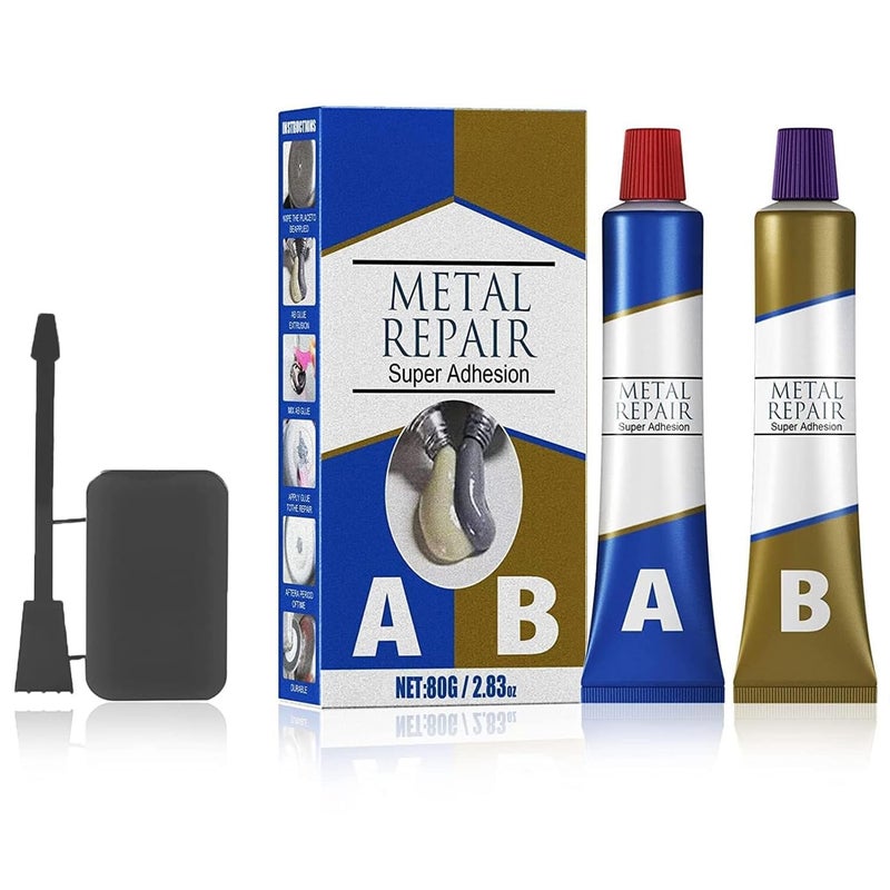 Foloose AB Glue - Casting, Steel, Metal, Glass, Ceramics Welding & Repair Adhesive - 80g - Image 1