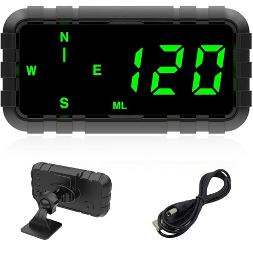 OinDoDi Heads Up Display for Car Digital GPS Speedometer MPH kit Automotive Compass for Dashboard HUD Fatigued Driving Alert Speeding Alarm for Trucks Golf cart All Vehicles C3010 - Image 1