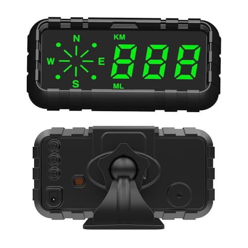 OinDoDi Heads Up Display for Car Digital GPS Speedometer MPH kit Automotive Compass for Dashboard HUD Fatigued Driving Alert Speeding Alarm for Trucks Golf cart All Vehicles C3010 - Image 3