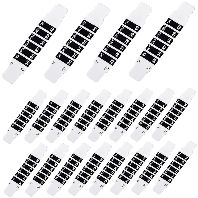 Quick Temperature Measurement Sticker 20-piece Reusable Portable Frontal Temperature Detection Sticker Black for Home/School/Travel - Image 5