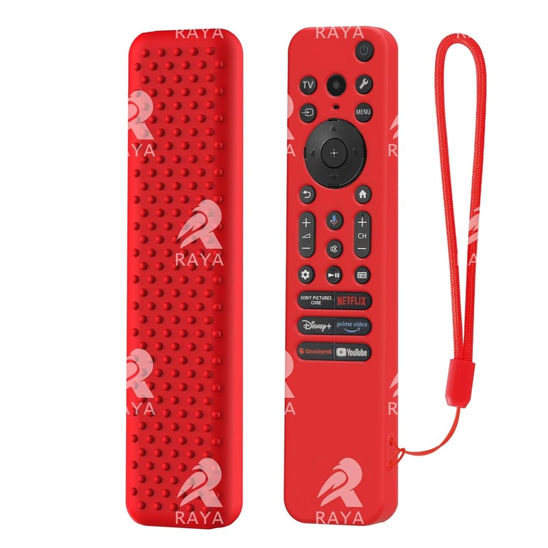 Raya غطاء سيليكون متوافق مع جهاز التحكم عن بعد Sony TV RMF-TX811D / TX900 MG3 / TX800U 2024 BRAVIA سلسلة غلاف واقي [جهاز التحكم غير متضمن] (أحمر كامل)  - Image 1