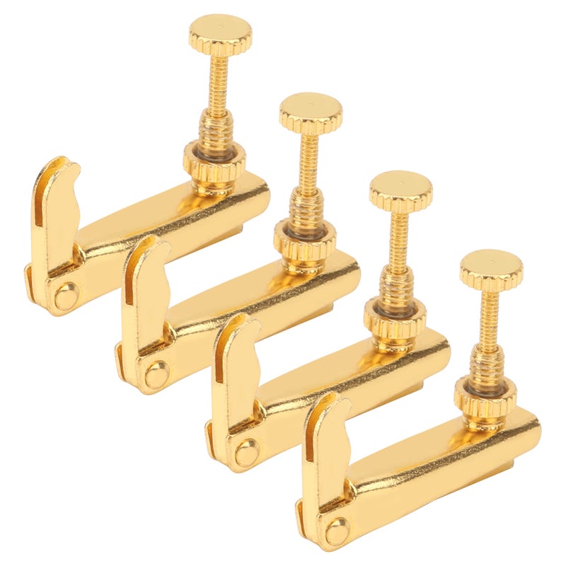 4Pcs Violin Fine Tuners 3/4‑4/4 Cello String Tool Replacement Instrument AccessoriesGold - Image 3