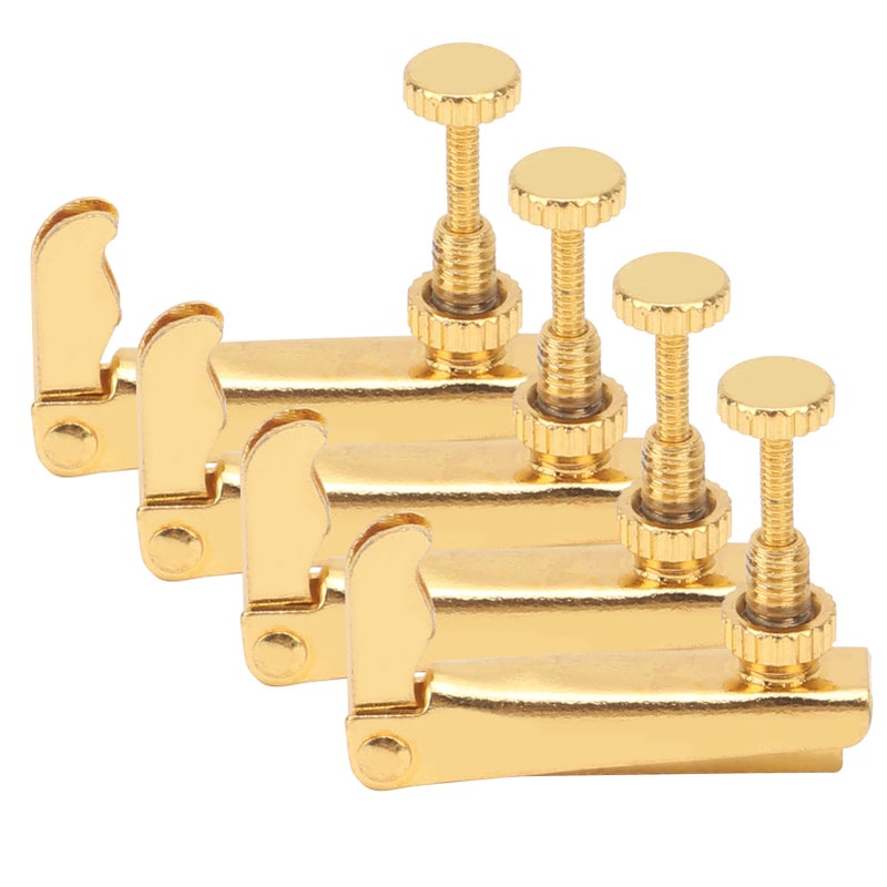4Pcs Violin Fine Tuners 3/4‑4/4 Cello String Tool Replacement Instrument AccessoriesGold - Image 2
