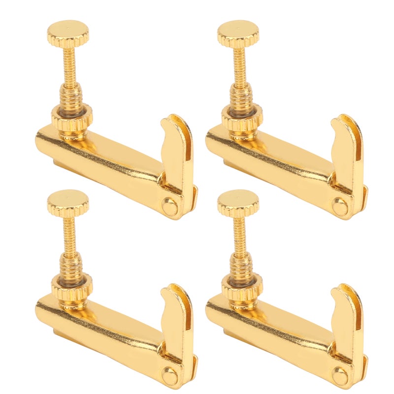 4Pcs Violin Fine Tuners 3/4‑4/4 Cello String Tool Replacement Instrument AccessoriesGold - Image 1