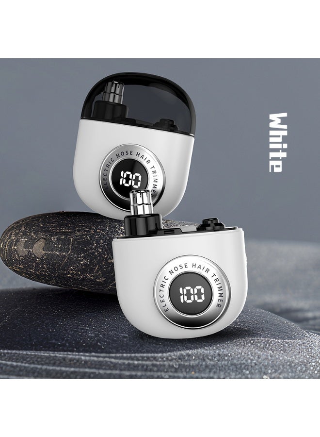 مقص أنف كهربائي صغير للرجال مع شاشة رقمية ومشذب أنف محمول لقص الشعر