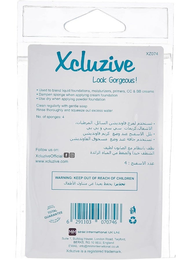 Xcluzive إسفنجة تجميل كلاسيكية - 6 سم، عبوة من 1 - Image 3
