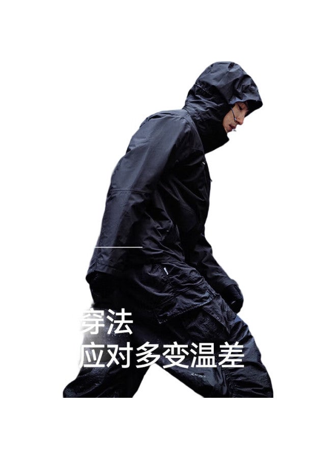 PELLIOT Outdoor 3-In Waterproof Hardshell Jacket For Men And Women, Spring And Autumn Mountaineering Coat 11040107 Black Xxl - Image 1