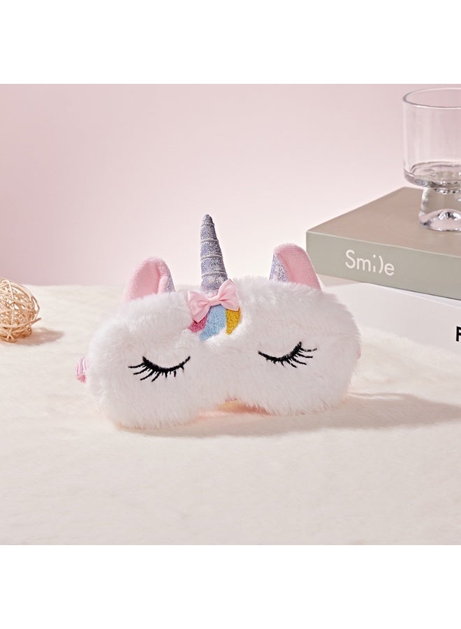 Sleeping Mask for Kids, 2Pack Soft Plush Unicorn Sleeping Mask Cute Funny Blindfold Sleep Eye Covers Animal Sleep Mask for Kids Girls Women - Image 3