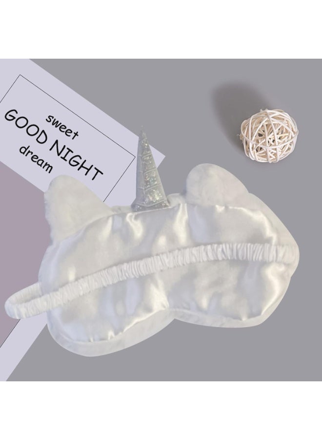 Sleeping Mask for Kids, 2Pack Soft Plush Unicorn Sleeping Mask Cute Funny Blindfold Sleep Eye Covers Animal Sleep Mask for Kids Girls Women - Image 4