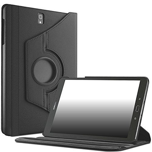 Moca for Galaxy Tab S3 9.7 inch case MOCA 360 Degree Rotating Stand PU Leather Flip Cover Case for Samsung Galaxy Tablet Tab S3 9.7 inch SM - T820 T825 Flip Cover case (Black) - Image 1