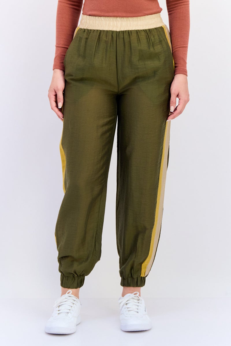 KOTON سروال جوجر عادي للنساء، زيتوني - Image 1