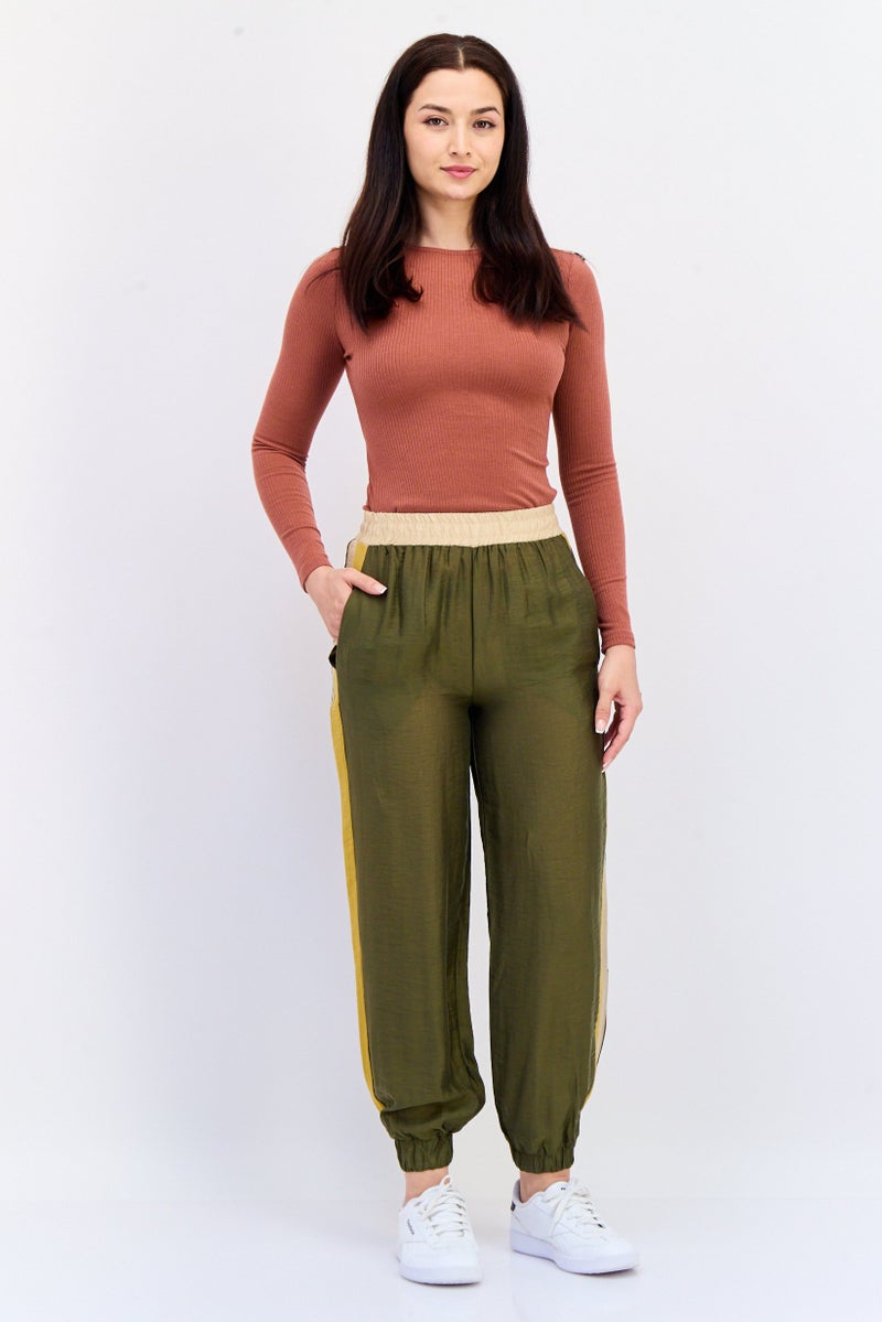 KOTON سروال جوجر عادي للنساء، زيتوني - Image 2