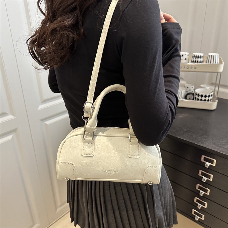 High-End Exquisite Handbags For Women Trendy Textured Single Shoulder Crossbody Bag Fashionable Versatile Boston Bag - Image 4