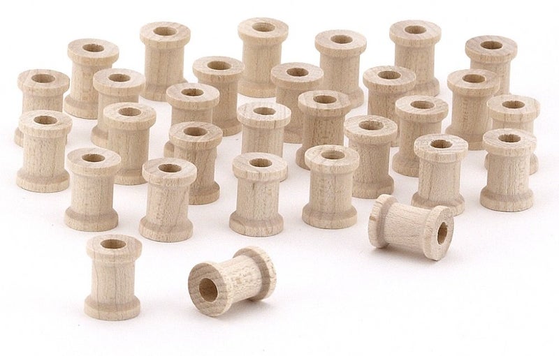 Hygloss Products Wooden Spools for Arts and Crafts Splinter Free 58 Inch 30 Pieces 8571