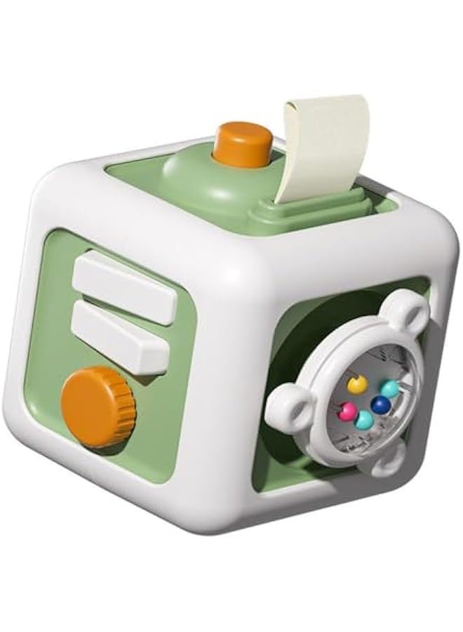 Busy Cube Toys for 1 Year Old Boy Girl, Baby Toys 12-18 Months, Travel Sensory Toys for Toddlers 1-3 Year Old, Montessori Toys for 1+ Year Old(Green) - Image 1