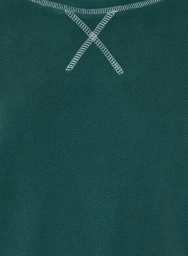 Take Two Oversized Slogan Sweatshirt with Overlock Seam Detail