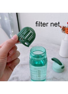 good stuff Portable Strainer Handy Cup Space Cup Teacup Anti-drop Plastic Cup With Scale  - Image 4