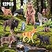 THINKBAY 12PCS Large North American Animal Figurines Realistic Safari Woodland Jungle Animals Figures Toys Includes CrocodileWolfBearDeer Birthday Gift Party Favors Valentines Day Gifts for Kids - Image 4