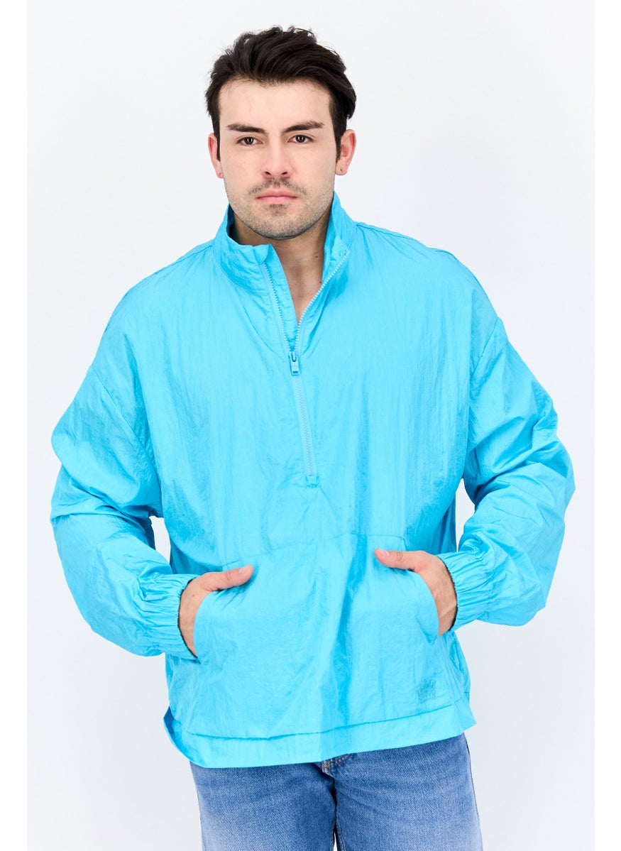 Men Solid Windbreaker Jacket, Turquoise - pzsku/Z2690B6548A36F9A007EAZ/45/_/1737641911/059f1cf1-753b-4858-9c71-a115b991c97f