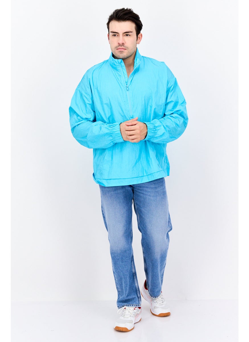 Men Solid Windbreaker Jacket, Turquoise - pzsku/Z2690B6548A36F9A007EAZ/45/_/1737641929/b38767d4-342f-4b4b-808d-808d81d92217