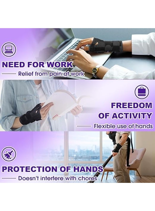 دعامة المعصم والإبهام الطبية (Thumb Spica) – مشد احترافي لحالات التهاب المفاصل، الأوتار والنفق الرسغي – تثبيت متطور لمتلازمة "دي كيرفان" – تصميم مخصص لليد اليسرى للرجال والسيدات - Image 4