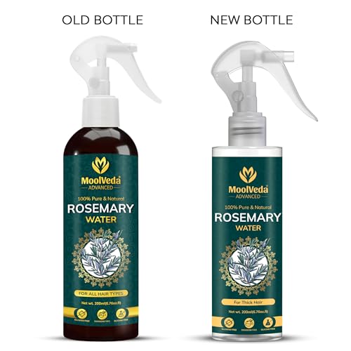Moolveda Rosemary Water Spray For Hair Care | Rosemary Hair Mist | Adds Shine | Helps Reduce Hairfall | Strengthens Hair | Suitable For All Hair Types, 200ml - Image 2