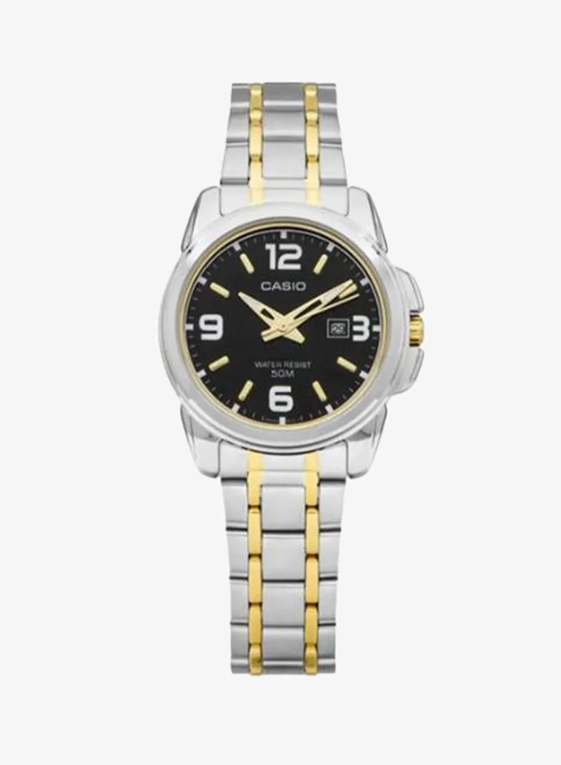 كاسيو Women's Stainless Steel Analog Watch LTP-1314SG-1AVDF - 42 mm