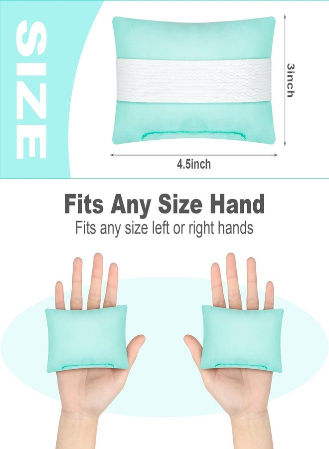 Sosation 6 Pcs Palm Grip Protector Hand Contracture Cushion with Elastic Band Sweat Resistant Soft Washable Hand Palm Protector Physical Therapy Exercisers for Right Left Finger - Image 4