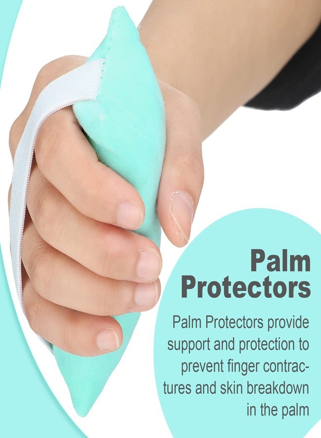 Sosation 6 Pcs Palm Grip Protector Hand Contracture Cushion with Elastic Band Sweat Resistant Soft Washable Hand Palm Protector Physical Therapy Exercisers for Right Left Finger - Image 5
