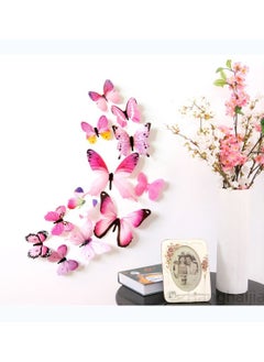 Hanghaijia 12 Pcs 3D Butterfly Wall Sticker, Detachable Mural DIY Self-adhesive Suitable For Home Room And Kindergarten Wall Decoration  - Image 2
