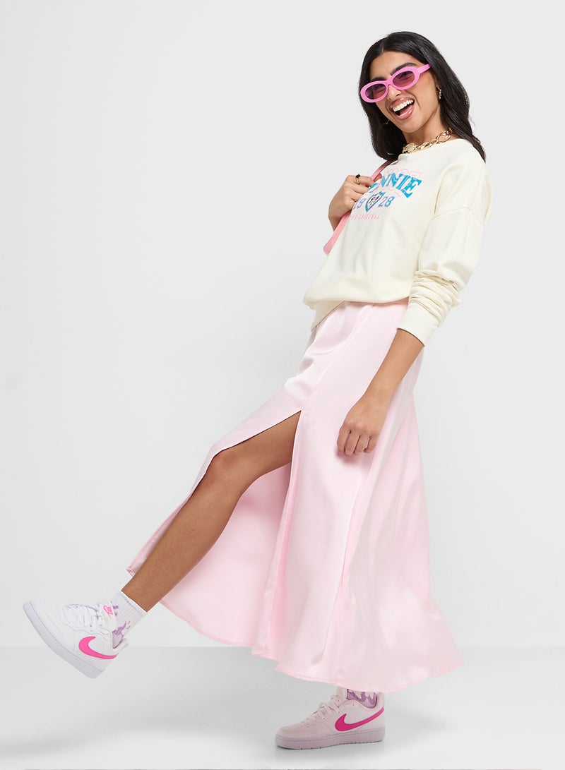 Disney Minnie Oversize Varsity Style Sweatshirt  - Image 4