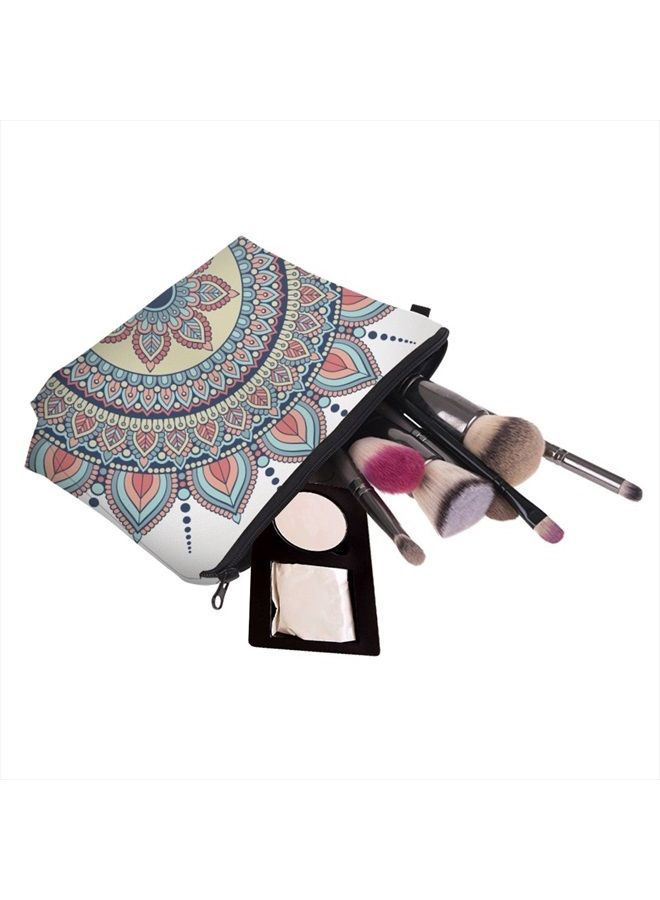 deanfun Cosmetic Bag for Women, Mandala Flowers Waterproof Makeup Bags Roomy Toiletry Pouch Travel Accessories Gifts (50965) - Image 5