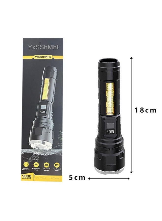 NIBEMINENT Super Bright LED Rechargeable Outdoor Flashlight with Long Range