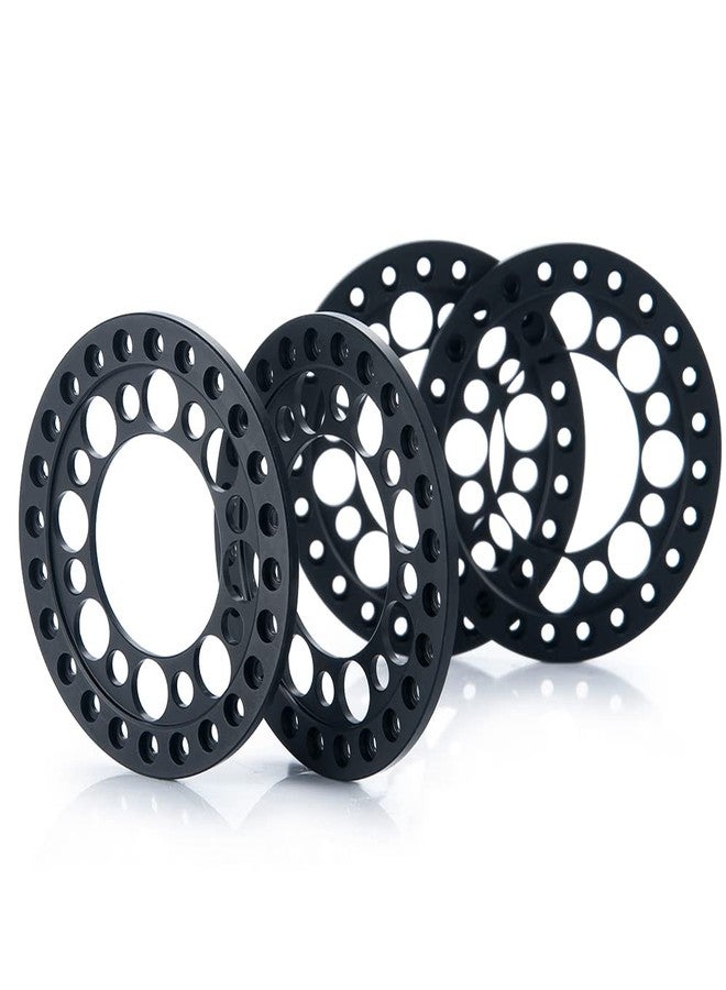 RCLIONS مجموعة حلقات استبدال جنوط عجلات RC من الألومنيوم مقاس 1.9 بوصة من RCLIONS، 4 قطع، لسيارات الزحف RC بمقياس 1:10، عجلات/جنوط مقاس 1.9 بوصة (أسود) - Image 2