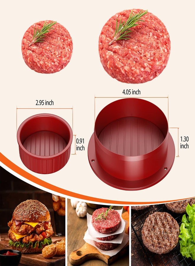 Pisol Hamburger Press, 4-in-1 Burger Press Patty Maker Slider, Stuffed Burgers Sandwich Cutter, Meat Beef Veggie Hamburger Patty Mold with 100 pcs Wax Disc Papers - Image 2