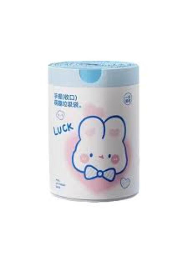 1 Roll with 100pcs Drawstring Cute Cartoon High Value Home Kitchen Portable Thickened Garbage Bag - Image 1