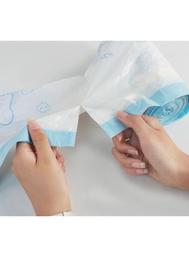 1 Roll with 100pcs Drawstring Cute Cartoon High Value Home Kitchen Portable Thickened Garbage Bag - Image 3