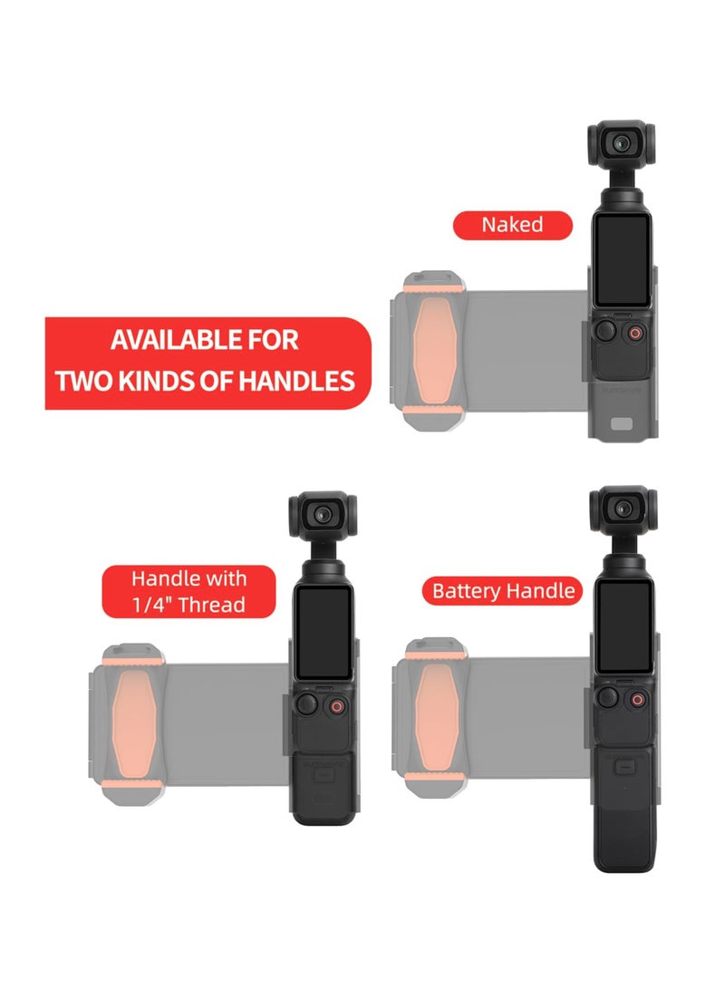 كاست ويف Cellphone Extended Holder Adapter for DJI Osmo Pocket 3 Camera Handle Extension Frame Accessories Cold Shoe Light Mic Tripod Expansion Mount Filter Case - Image 4