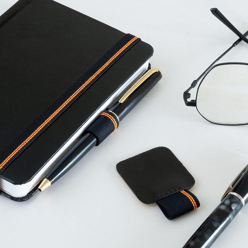 NEORAH — Pen Loop for Diaries, Planners, journals, notebooks, Sketchbook | Pack of 2 | Self Adhesive Pen Loop Holder | Elastic Loop for Pen Even for Big Barrels | Durable Vegan Leatherette – Black - Image 4