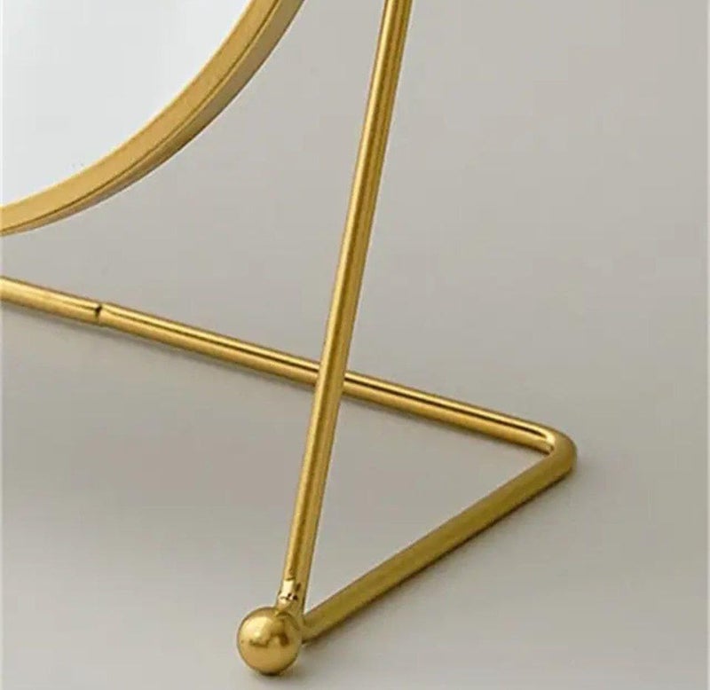 Generic Oval Vanity Mirror, Gold Metal Frame, Princess Style, Standing Tabletop Design, Decorative .KL - Image 3